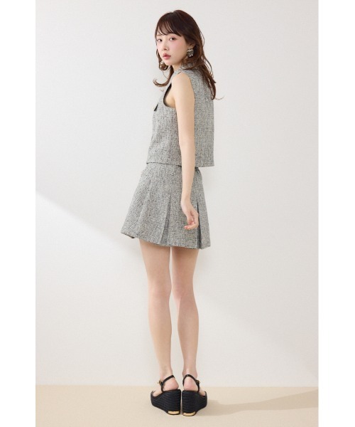 ベスト ジレ 「AKB48着用」ノースリーブツイードトップス　春服 夏服 レディース | rienda | 16