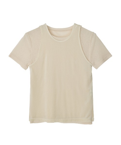 Ameri（アメリ） tシャツ 半袖 MEDI SHEER VELOUR SET TOP レディース