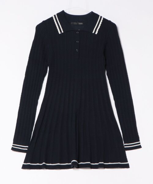 「Heather」 ニットワンピース FREE ネイビー レディース_画像2