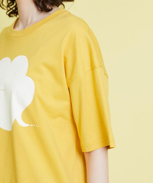 「FRAPBOIS」 半袖Tシャツ 2 ホワイト×ピンク レディース_画像6