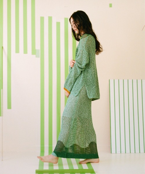 「PAMM」 ニットスカート フリー グレー レディース_画像2