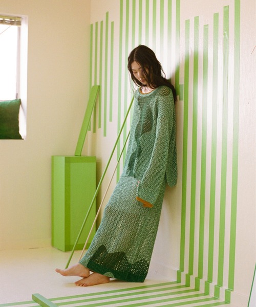 「PAMM」 ニットスカート フリー グレー レディース_画像3