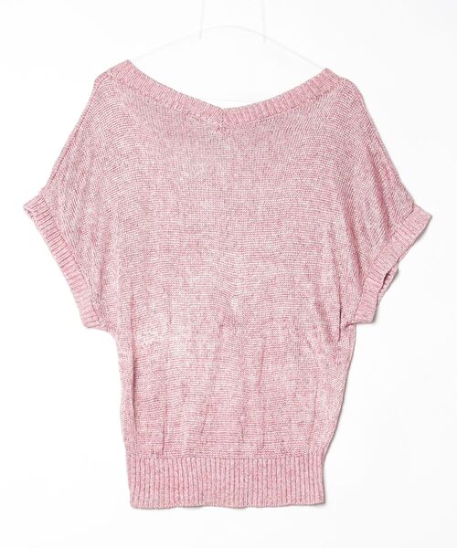 「DOUBLE STANDARD CLOTHING」 半袖ニット FREE ピンク レディース_画像2