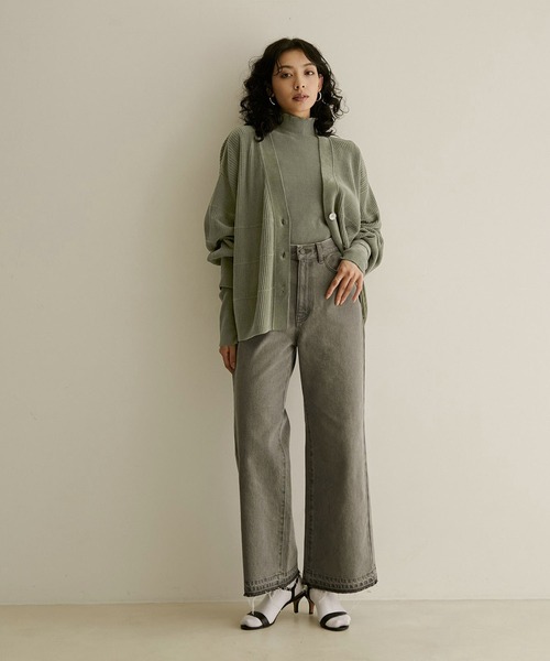 「SALON adam et rope'」 デニムパンツ M グレー系その他 レディース_画像2