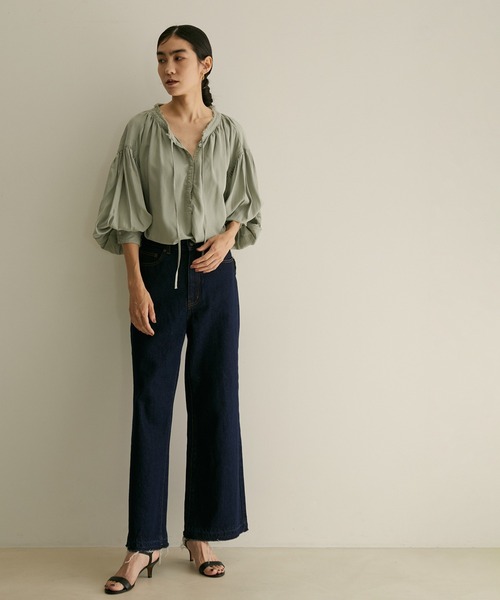 「SALON adam et rope'」 デニムパンツ M グレー系その他 レディース_画像8