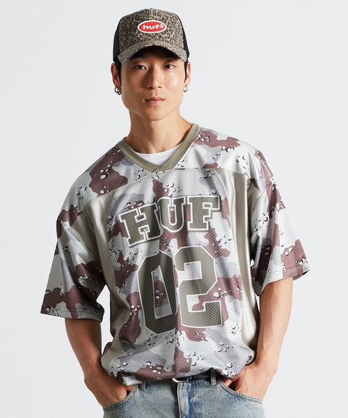HUF（ハフ） tシャツ CAMO FOOTBALL JERSEY メンズ レディース