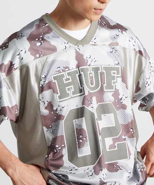 HUF（ハフ） tシャツ CAMO FOOTBALL JERSEY メンズ レディース