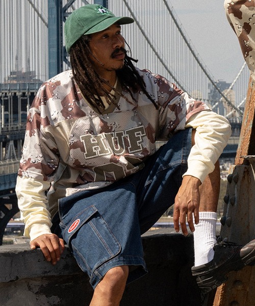 HUF（ハフ） tシャツ CAMO FOOTBALL JERSEY メンズ レディース