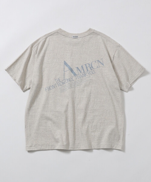 AMRCN ロゴ 半袖 Tシャツ グレー フリーサイズ AMERICANA（アメリカーナ） tシャツ 半袖 レディース : ZOZOTOWN Yahoo
