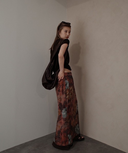 Ameri（アメリ） ロング スカート 夏 WOVEN PATTERN FLOWER SKIRT