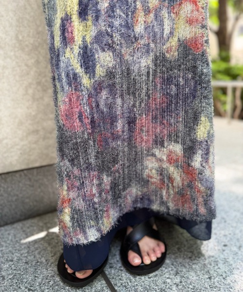 Ameri（アメリ） ロング スカート 夏 WOVEN PATTERN FLOWER SKIRT
