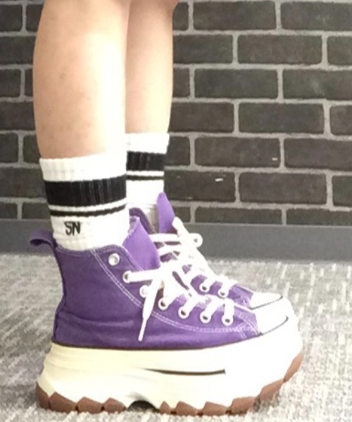 「CONVERSE」 シューズ 24.5cm グレー レディース_画像6