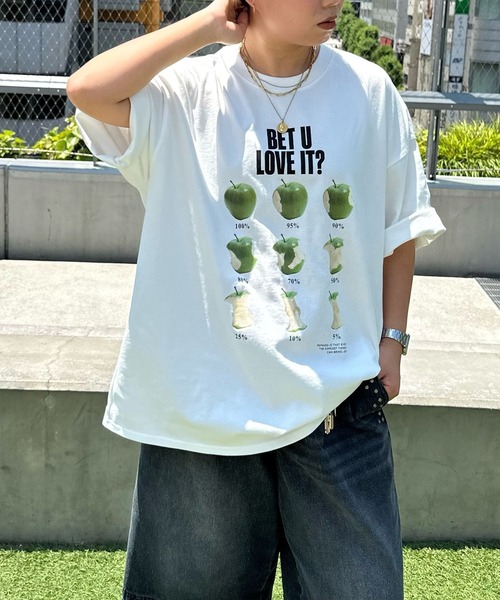 「PBLIM」 7分袖カットソー LARGE オフホワイト レディース_画像4