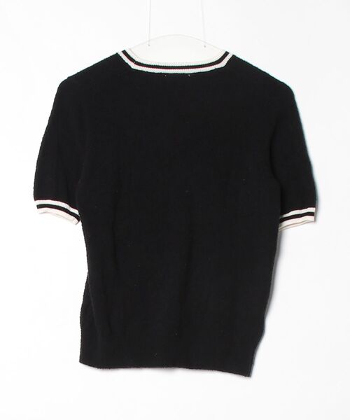 「DOUBLE STANDARD CLOTHING」 半袖ニット 36 ブラック レディース_画像2