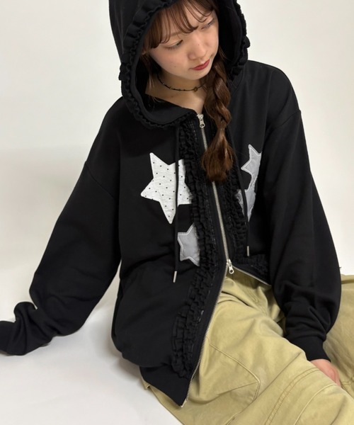 w closet（ダブルクローゼット） パーカー 「フリル/6色展開/EC限定