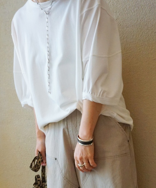 「JOURNAL STANDARD LUXE」 7分袖カットソー - ブラック レディース_画像2