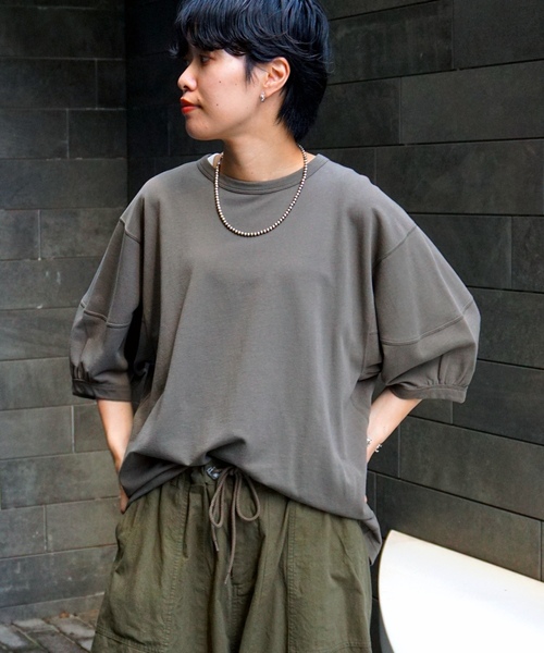 「JOURNAL STANDARD LUXE」 7分袖カットソー - ブラック レディース_画像3