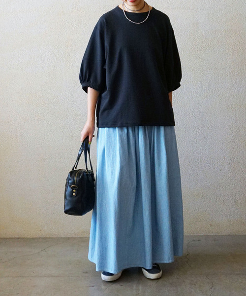 「JOURNAL STANDARD LUXE」 7分袖カットソー - ブラック レディース_画像4