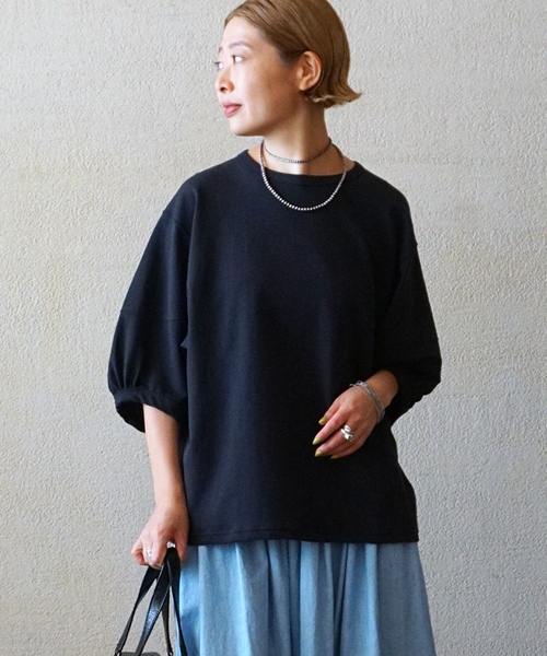 「JOURNAL STANDARD LUXE」 7分袖カットソー - ブラック レディース_画像5