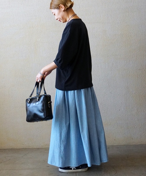 「JOURNAL STANDARD LUXE」 7分袖カットソー - ブラック レディース_画像6