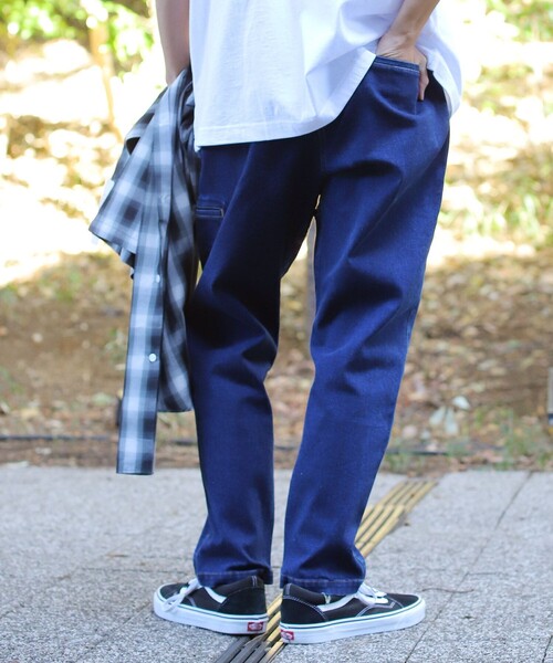 「FREAK'S STORE」 チノパンツ MEDIUM ライトブルー メンズ_画像2