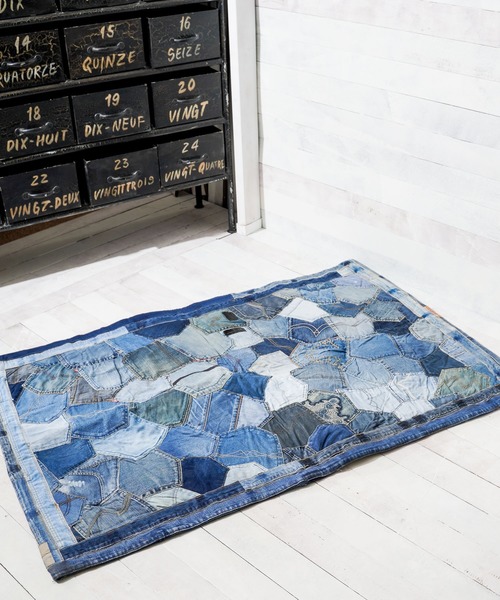 ラグ ラグマット 「JEANS　BACK　STYLE　CENTER　RUG（90×140）」