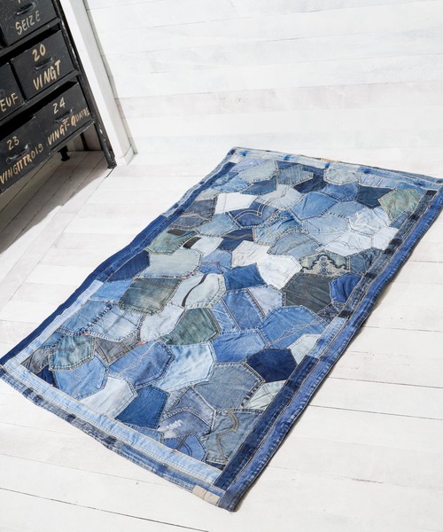 ラグ ラグマット 「JEANS　BACK　STYLE　CENTER　RUG（90×140）」