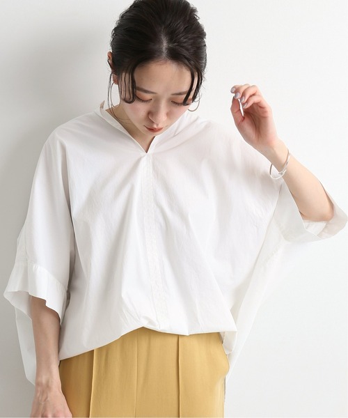 IENA（イエナ） シャツ ブラウス コットンシルクプルオーバーシャツ