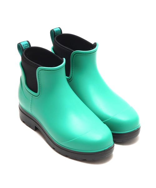 UGGアグW DROPLET ドロップレット レインブーツグリーン