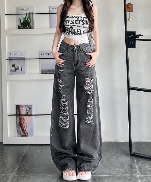 DIAVEL ワイドパンツ ジーンズ デニム デニムパンツ 「新色追加