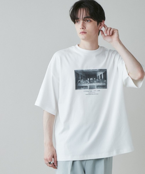 tuki. Cover Art Collection TシャツLサイズ 晩餐会 LUCY（ルーシー） tシャツ ∴LUCY/別注MONOTONE ART COLLECTION BIGT