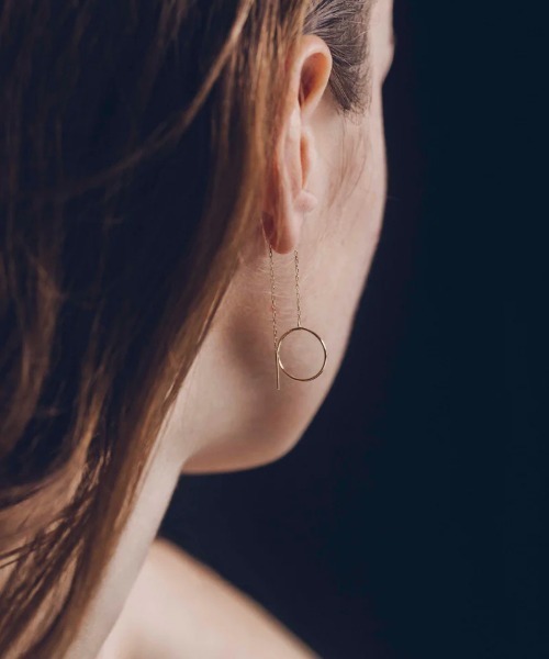 les bonbon（ルボンボン） ピアス 「les bon bon」Hoop chain pierce 