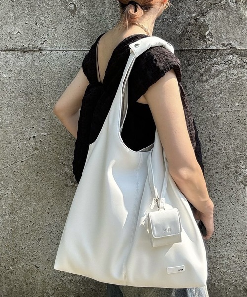 MURUA　トートバッグ　中古 MURUA mumuロゴビッグトートバッグ（ブラック） -靴＆ファッション通販