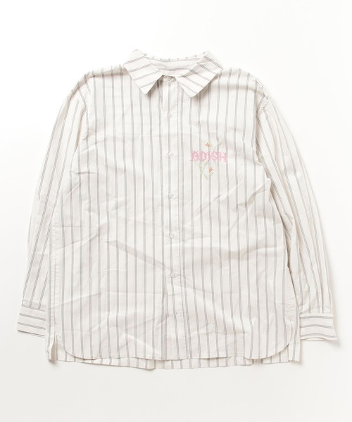 シャツ 「ADISH」アディッシュ ADISH Nafnuf Logo Cotton Striped Shirt メンズ レディース