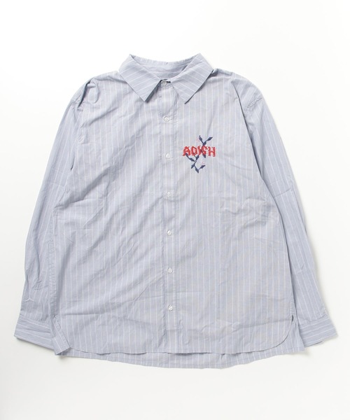 シャツ 「ADISH」アディッシュ ADISH Nafnuf Logo Cotton Striped Shirt メンズ レディース_3