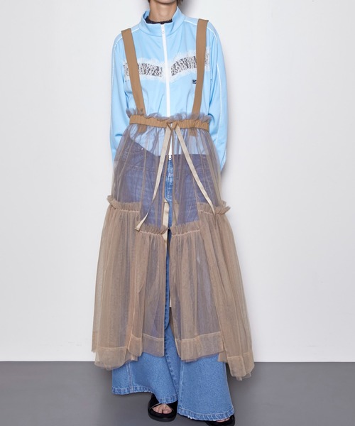 MAISON SPECIAL スカート Suspender Tulle Skirt/サスペンダー