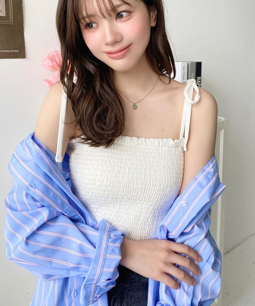 キャミソール クロスリボンカップキャミソール 再入荷♡クロスリボンカップキャミ | lilLilly official webstore
