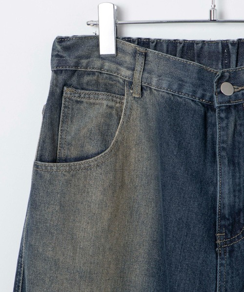 ジーンズ デニム デニムパンツ ワイドバギーダメージデニムパンツ レディース メンズ | ブランド登録なし | 15