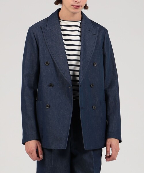 ど*!様 DENIM TOMORROWLAND 46 TOMORROWLAND デニムテーラードジャケット 2B 46(M)