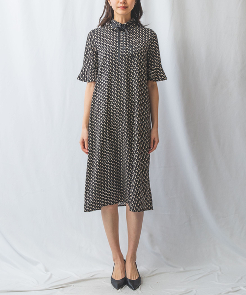 NARACAMICIE（ナラカミーチェ） ワンピース 「NARACAMICIE」幾何柄衿