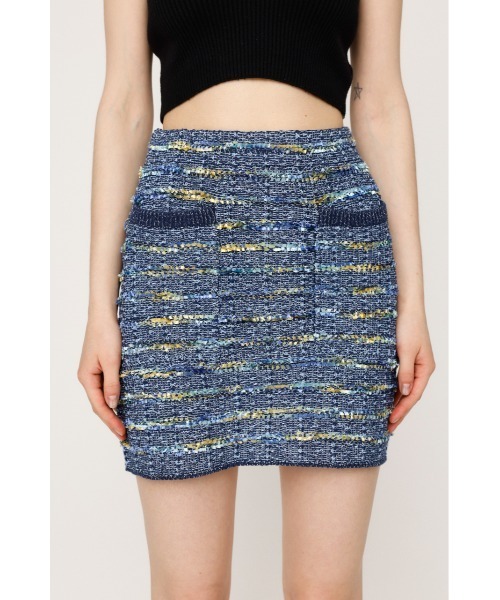 新品未使用　stina スティナ ツイードスカート short SLY（スライ） スカート 夏 KNIT TWEED S/SK ニット ツイード ショート