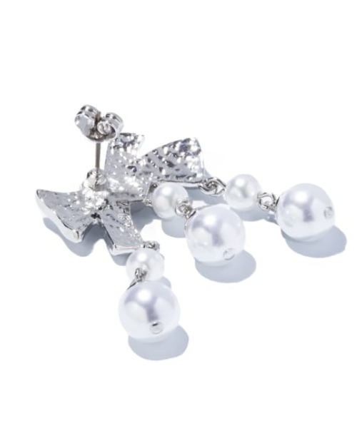 IRIS47 ピアス 「IRIS 47」bow pearl pierce/ボウ パール レディース  