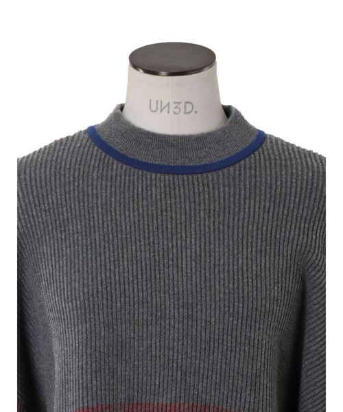 UN3D. 　ランダムストライプハーフニット RANDOM STRIPE HALF KNIT / ランダムストライプハーフニット