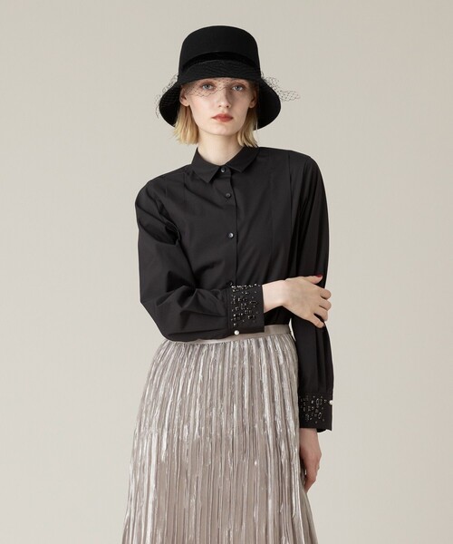 ブラウス シャツ 「LOULOU WILLOUGHBY」ビジューカフシャツ レディース LOULOU WILLOUGHBY ブラウス シャツ 「LOULOU WILLOUGHBY