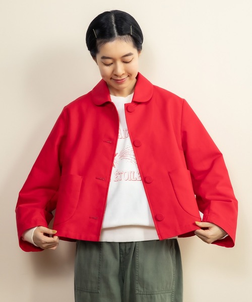 CHILD WOMAN コート アウター 平2重ピーチセーブル 丸襟