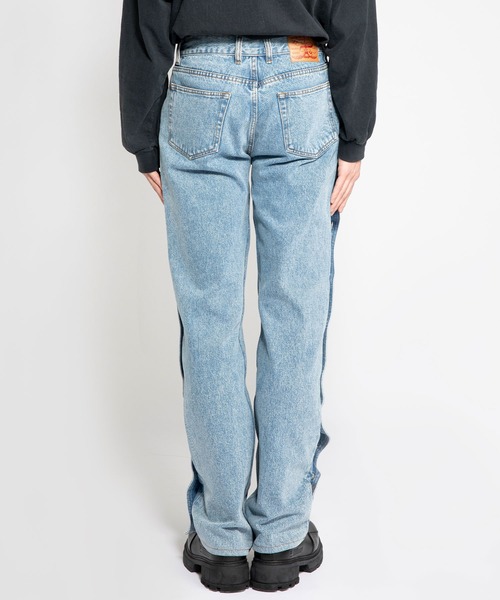 Y/PROJECT SNAP OFFデニムパンツ Gray Snap Off Jeans by Y/Project on Sale