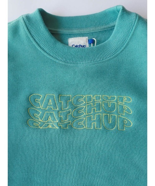 Catchup tシャツ 「Catchup」レタリング刺繍 裏起毛スウェット