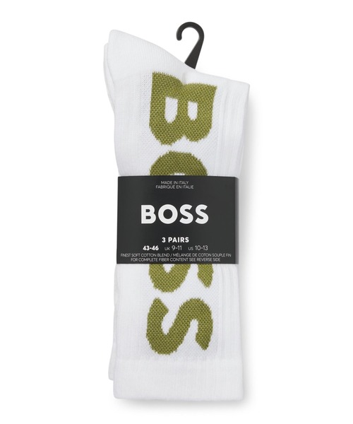 BOSS（HUGO BOSS） 靴下 3パック コットンブレンド BOSSロゴ