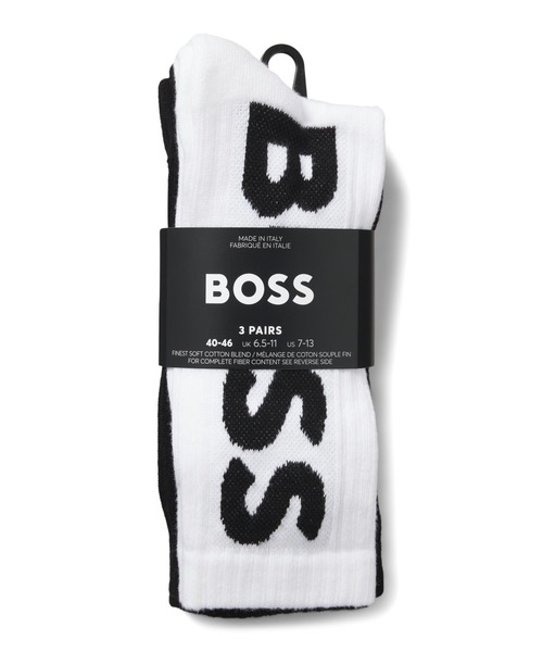 BOSS（HUGO BOSS） 靴下 3パック コットンブレンド BOSSロゴ