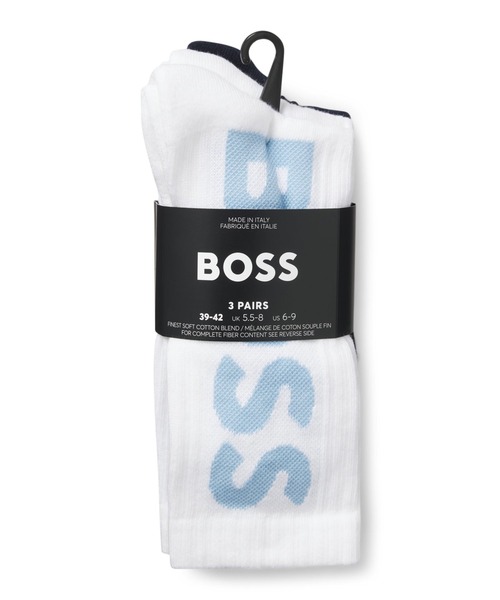 BOSS（HUGO BOSS） 靴下 3パック コットンブレンド BOSSロゴ